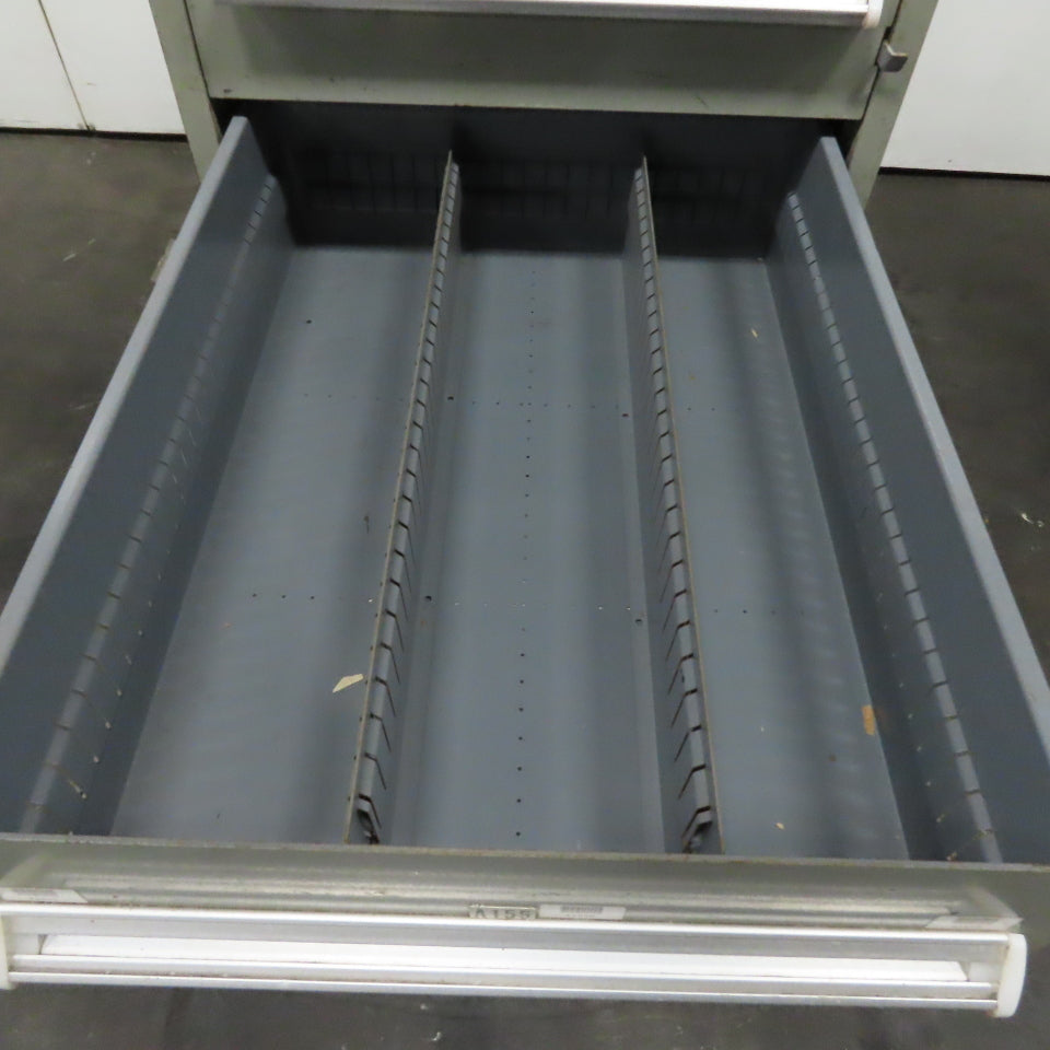 Stanley Vidmar 7 Drawer Small Parts Tools Storage Shop Cabinet 22.5" x 28" x 59"