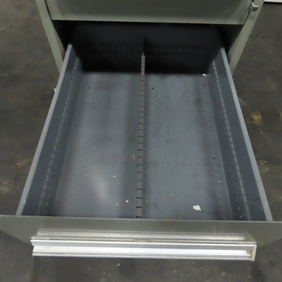 Stanley Vidmar 7 Drawer Small Parts Tools Storage Shop Cabinet 22.5" x 28" x 59"