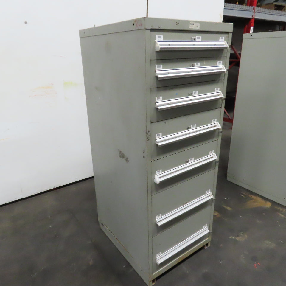 Stanley Vidmar 7 Drawer Small Parts Tools Storage Shop Cabinet 22.5" x 28" x 59"