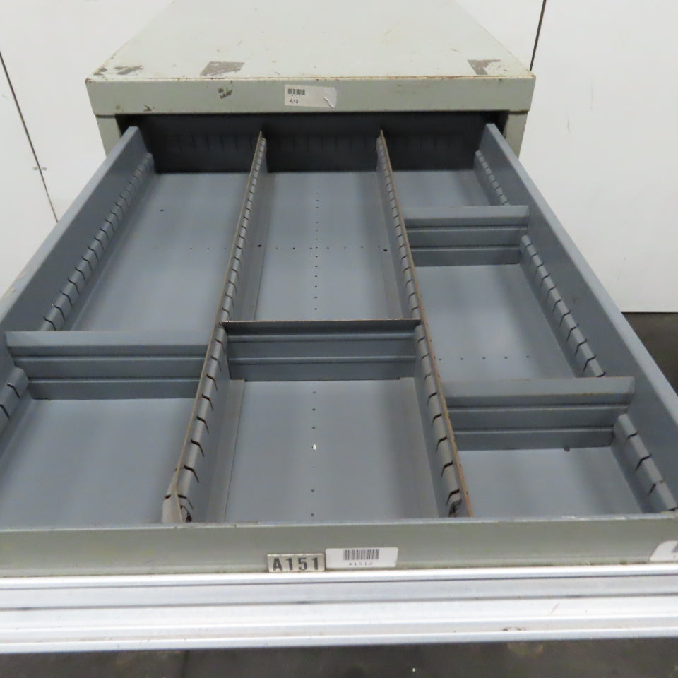 Stanley Vidmar 7 Drawer Small Parts Tools Storage Shop Cabinet 22.5" x 28" x 59"