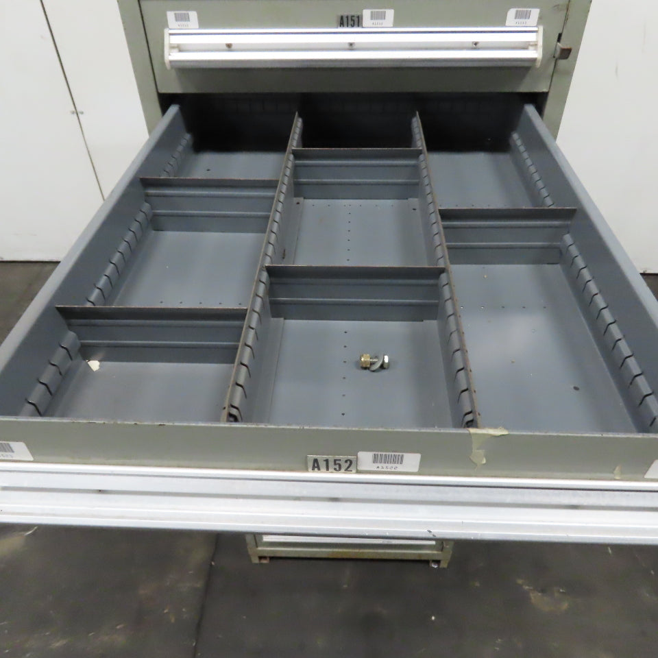 Stanley Vidmar 7 Drawer Small Parts Tools Storage Shop Cabinet 22.5" x 28" x 59"
