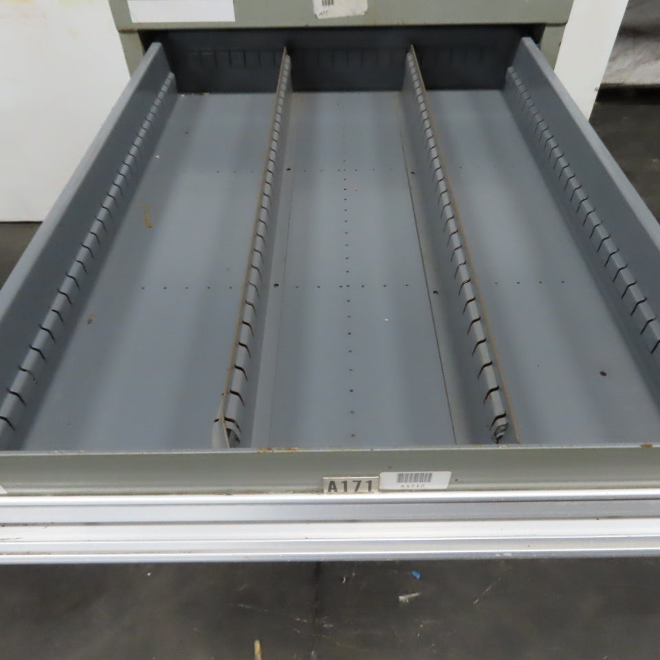 Stanley Vidmar 7 Drawer Small Parts Tools Storage Shop Cabinet 22.5" x 28" x 59"