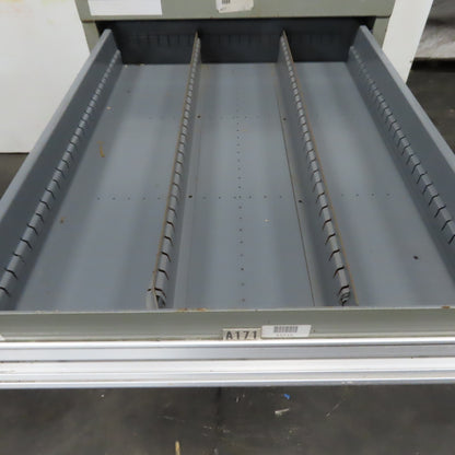 Stanley Vidmar 7 Drawer Small Parts Tools Storage Shop Cabinet 22.5" x 28" x 59"