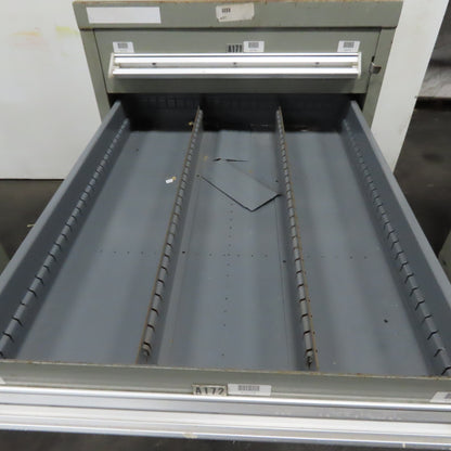 Stanley Vidmar 7 Drawer Small Parts Tools Storage Shop Cabinet 22.5" x 28" x 59"