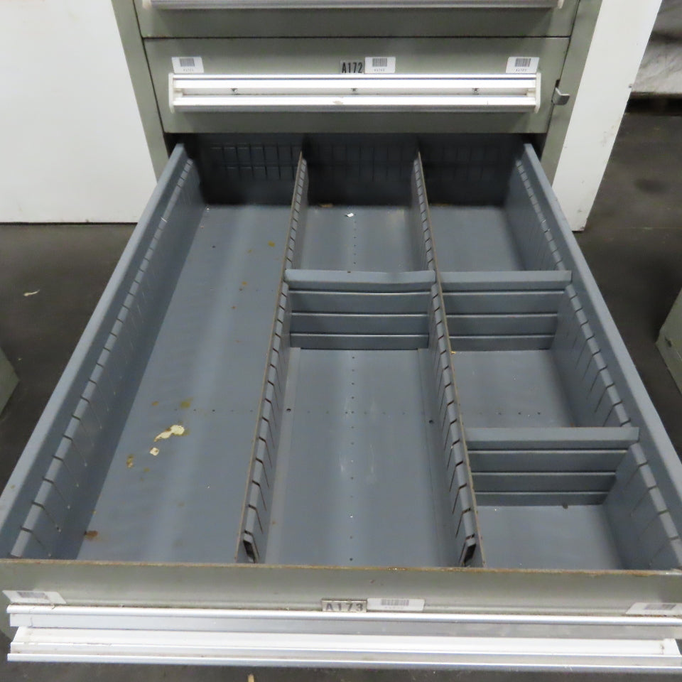 Stanley Vidmar 7 Drawer Small Parts Tools Storage Shop Cabinet 22.5" x 28" x 59"