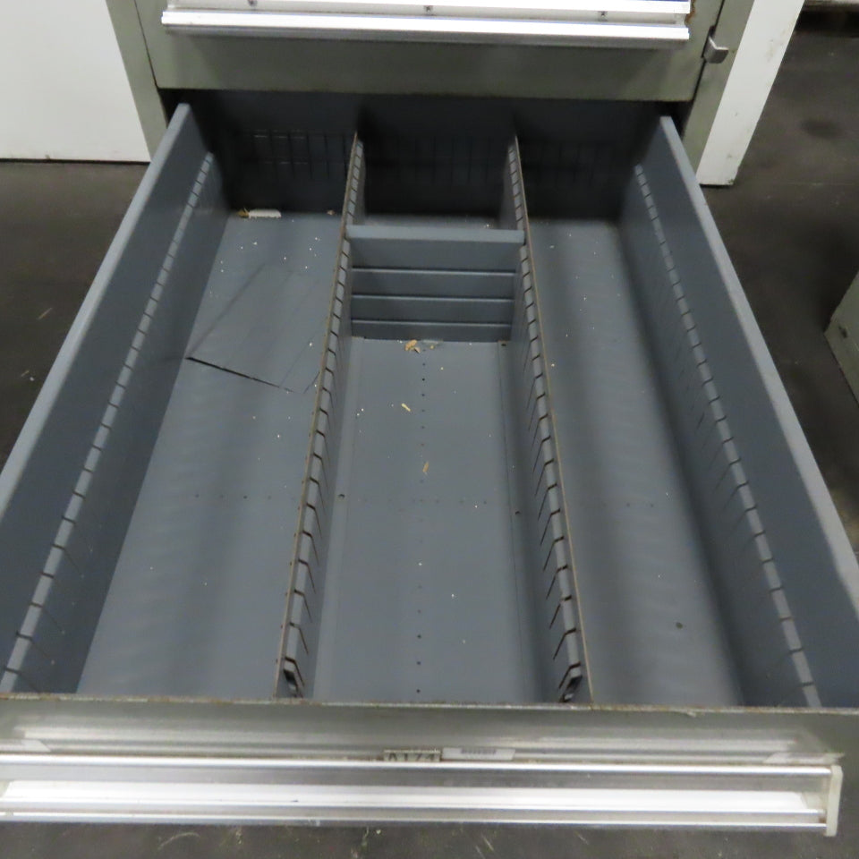 Stanley Vidmar 7 Drawer Small Parts Tools Storage Shop Cabinet 22.5" x 28" x 59"