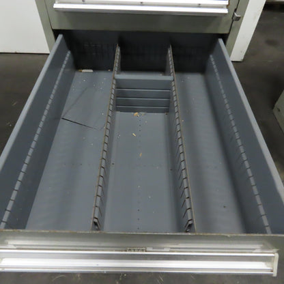 Stanley Vidmar 7 Drawer Small Parts Tools Storage Shop Cabinet 22.5" x 28" x 59"