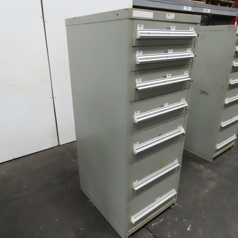 Stanley Vidmar 7 Drawer Small Parts Tools Storage Shop Cabinet 22.5" x 28" x 59"