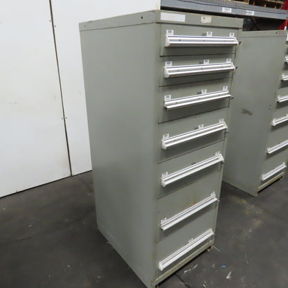 Stanley Vidmar 7 Drawer Small Parts Tools Storage Shop Cabinet 22.5" x 28" x 59"