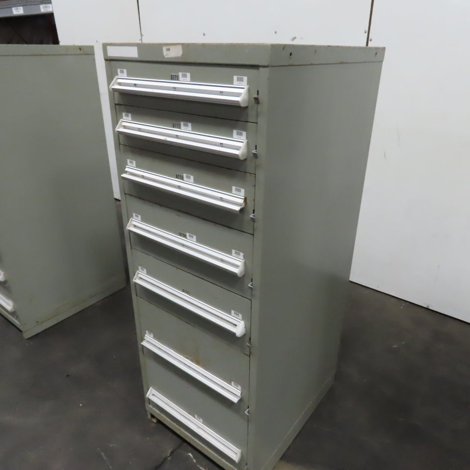 Stanley Vidmar 7 Drawer Small Parts Tools Storage Shop Cabinet 22.5" x 28" x 59"