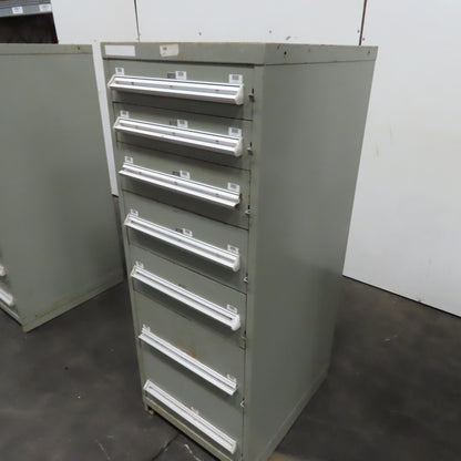 Stanley Vidmar 7 Drawer Small Parts Tools Storage Shop Cabinet 22.5" x 28" x 59"
