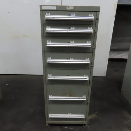 Stanley Vidmar 7 Drawer Small Parts Tools Storage Shop Cabinet 22.5" x 28" x 59"