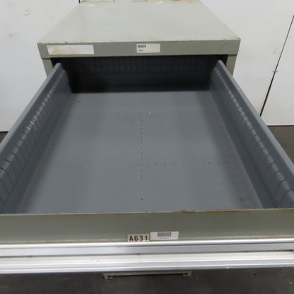 Stanley Vidmar 8 Drawer Small Parts Tools Storage Shop Cabinet 22.5" x 28" x 59"