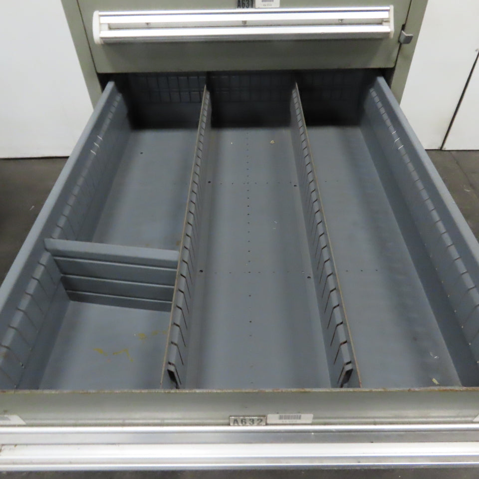 Stanley Vidmar 8 Drawer Small Parts Tools Storage Shop Cabinet 22.5" x 28" x 59"