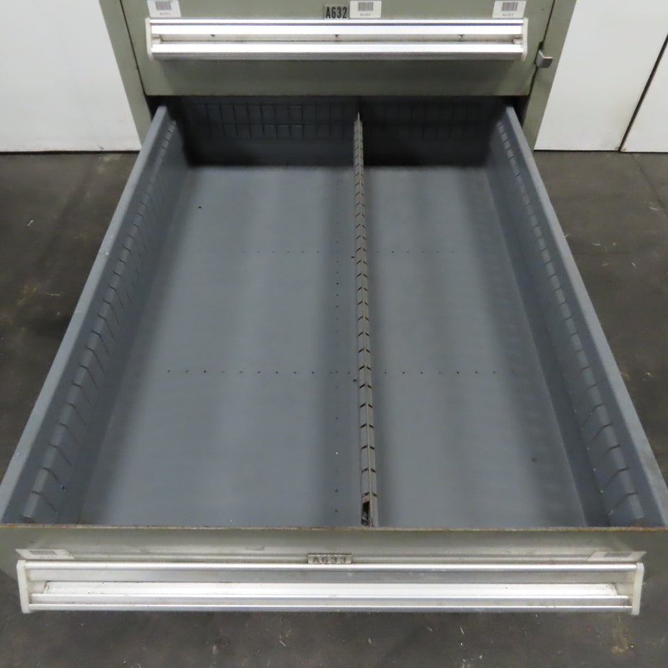 Stanley Vidmar 8 Drawer Small Parts Tools Storage Shop Cabinet 22.5" x 28" x 59"