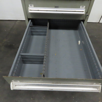 Stanley Vidmar 8 Drawer Small Parts Tools Storage Shop Cabinet 22.5" x 28" x 59"