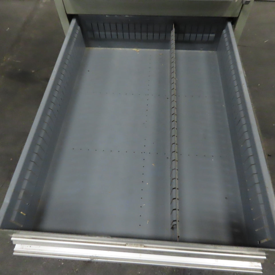 Stanley Vidmar 8 Drawer Small Parts Tools Storage Shop Cabinet 22.5" x 28" x 59"