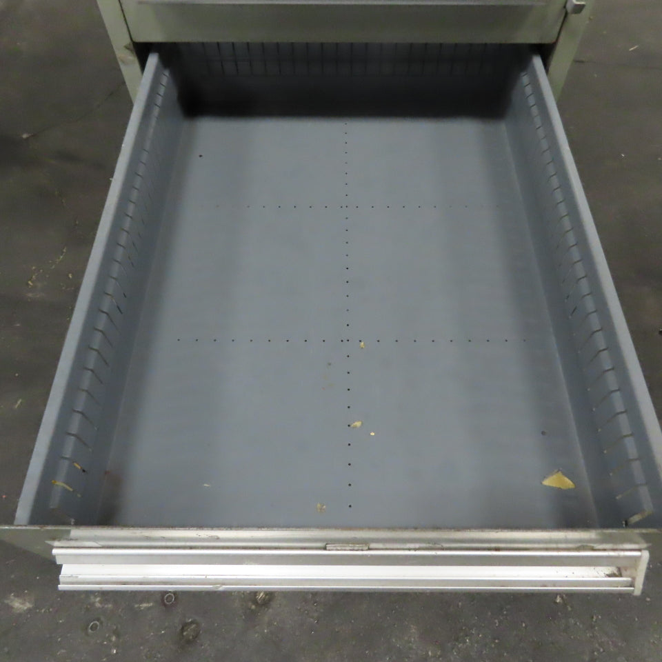 Stanley Vidmar 8 Drawer Small Parts Tools Storage Shop Cabinet 22.5" x 28" x 59"