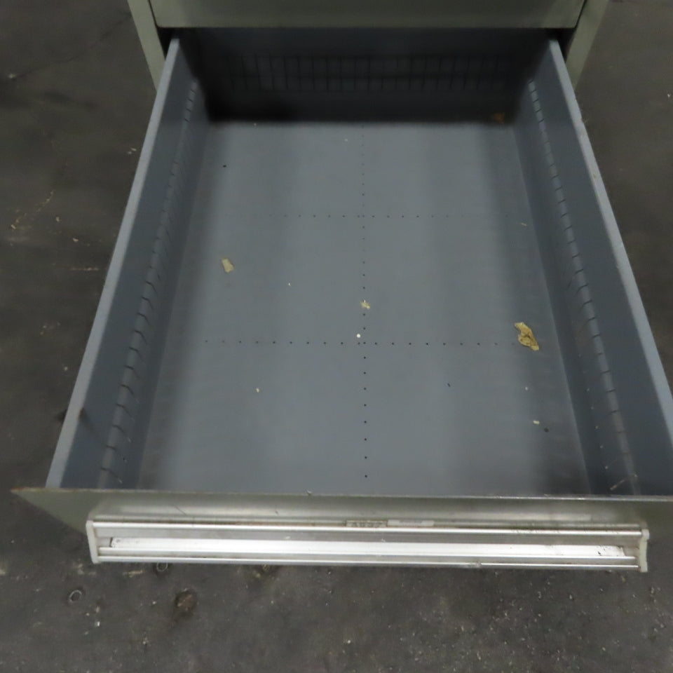 Stanley Vidmar 8 Drawer Small Parts Tools Storage Shop Cabinet 22.5" x 28" x 59"