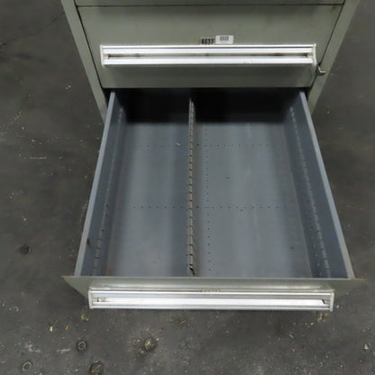 Stanley Vidmar 8 Drawer Small Parts Tools Storage Shop Cabinet 22.5" x 28" x 59"