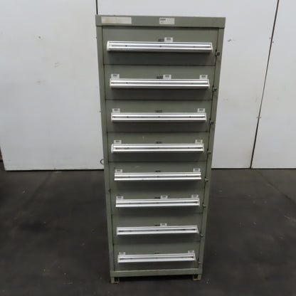 Stanley Vidmar 8 Drawer Small Parts Tools Storage Shop Cabinet 22.5" x 28" x 59"