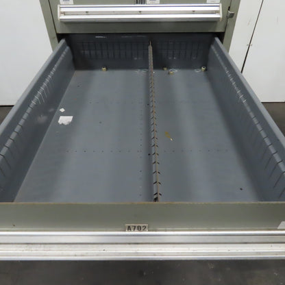 Stanley Vidmar 8 Drawer Small Parts Tools Storage Shop Cabinet 22.5" x 28" x 59"