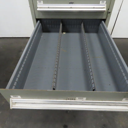 Stanley Vidmar 8 Drawer Small Parts Tools Storage Shop Cabinet 22.5" x 28" x 59"