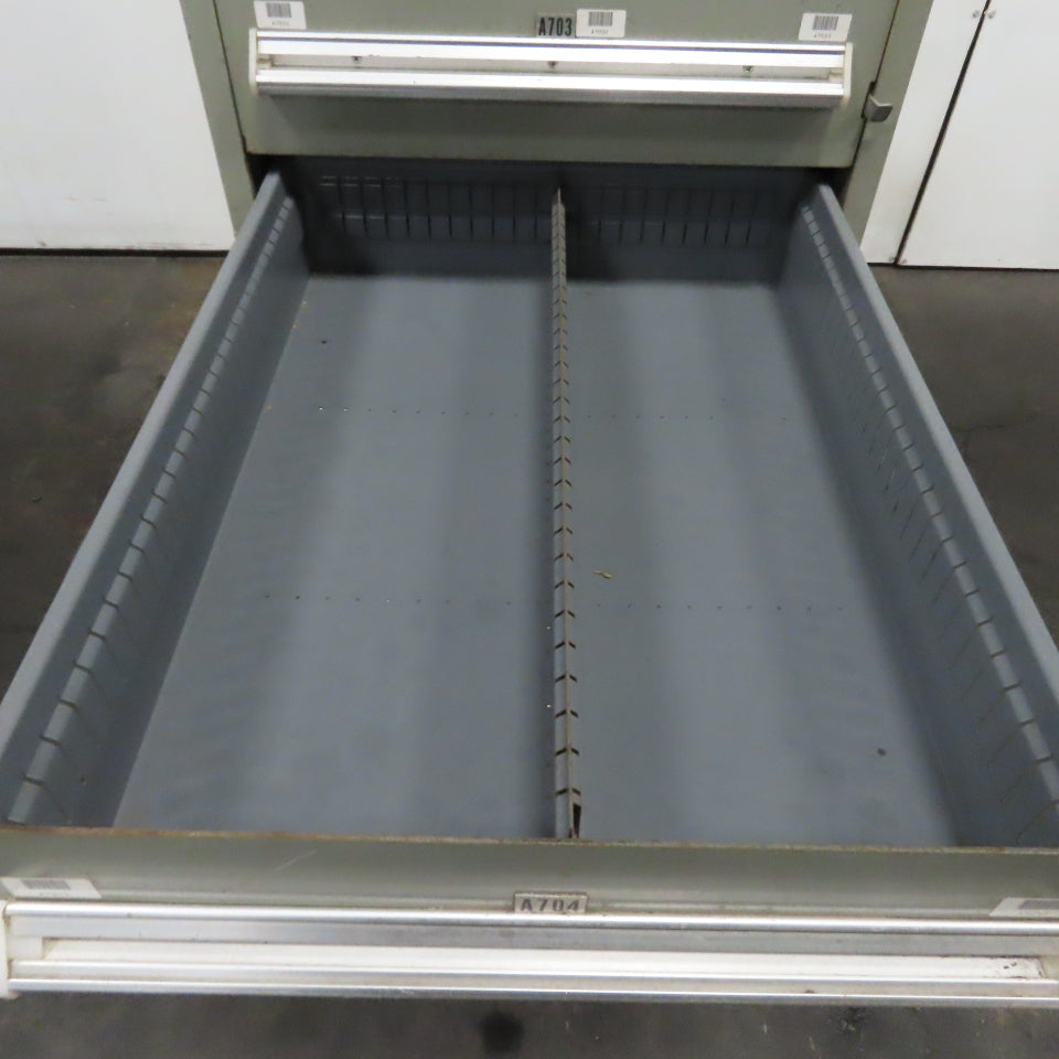 Stanley Vidmar 8 Drawer Small Parts Tools Storage Shop Cabinet 22.5" x 28" x 59"