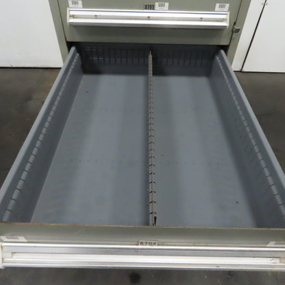 Stanley Vidmar 8 Drawer Small Parts Tools Storage Shop Cabinet 22.5" x 28" x 59"