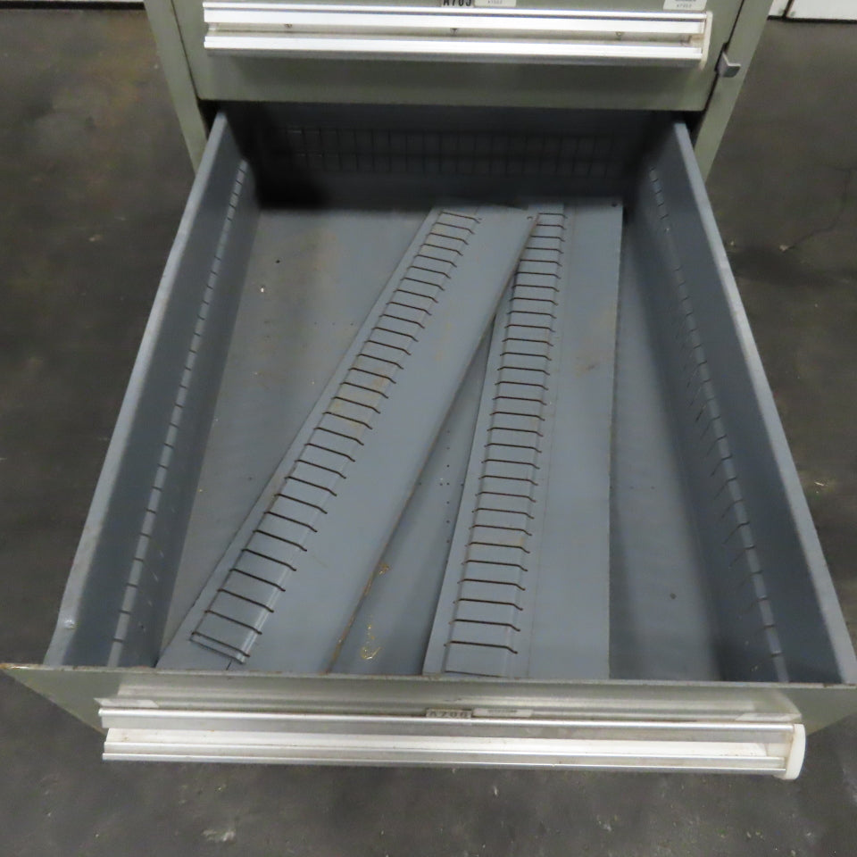 Stanley Vidmar 8 Drawer Small Parts Tools Storage Shop Cabinet 22.5" x 28" x 59"