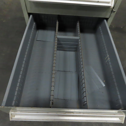 Stanley Vidmar 8 Drawer Small Parts Tools Storage Shop Cabinet 22.5" x 28" x 59"