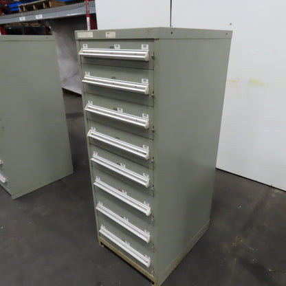 Stanley Vidmar 8 Drawer Small Parts Tools Storage Shop Cabinet 22.5" x 28" x 59"