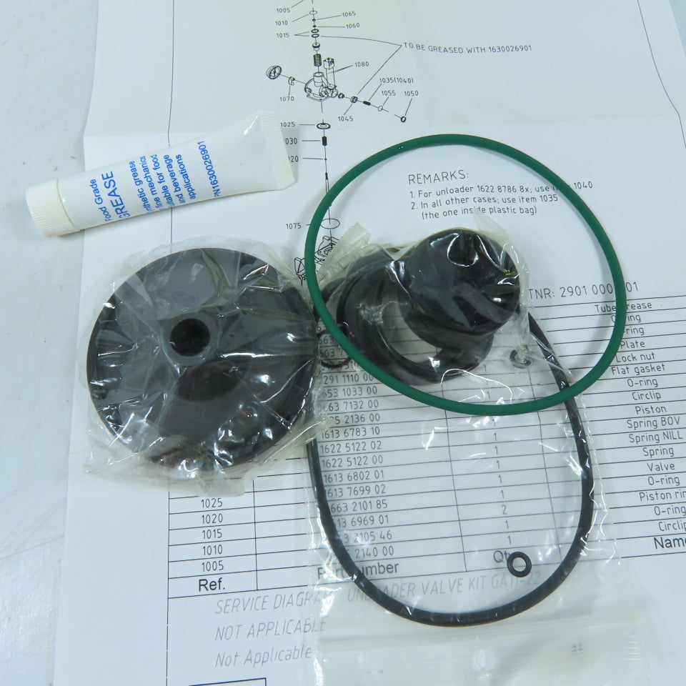 Atlas Copco 6219-0524-00 Unloader Valve Kit with Felt Guide Compressor Kit