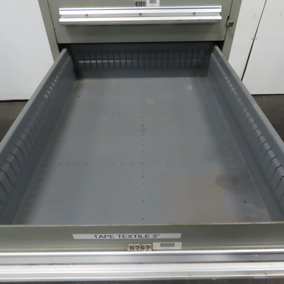 Stanley Vidmar 8 Drawer Small Parts Tools Storage Shop Cabinet 22.5" x 28" x 59"