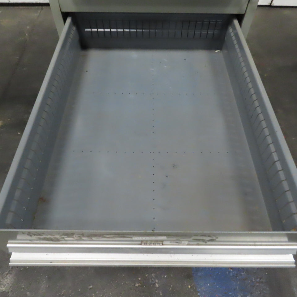 Stanley Vidmar 8 Drawer Small Parts Tools Storage Shop Cabinet 22.5" x 28" x 59"
