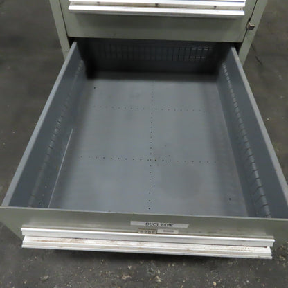 Stanley Vidmar 8 Drawer Small Parts Tools Storage Shop Cabinet 22.5" x 28" x 59"