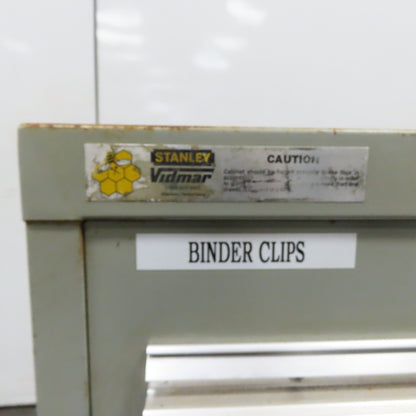 Stanley Vidmar 8 Drawer Small Parts Tools Storage Shop Cabinet 22.5" x 28" x 59"