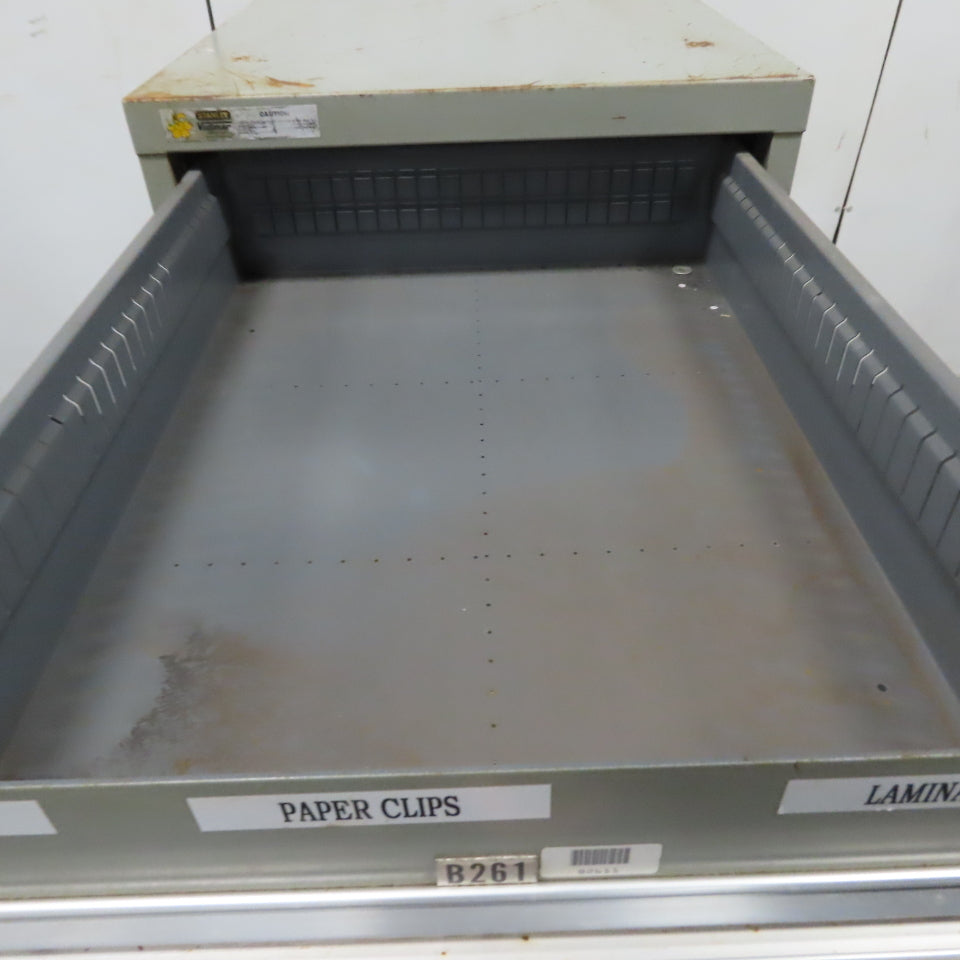 Stanley Vidmar 8 Drawer Small Parts Tools Storage Shop Cabinet 22.5" x 28" x 59"
