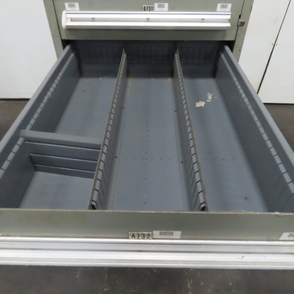 Stanley Vidmar 8 Drawer Small Parts Tools Storage Shop Cabinet 22.5" x 28" x 59"