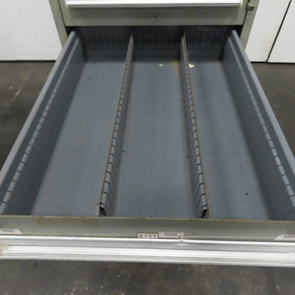 Stanley Vidmar 8 Drawer Small Parts Tools Storage Shop Cabinet 22.5" x 28" x 59"