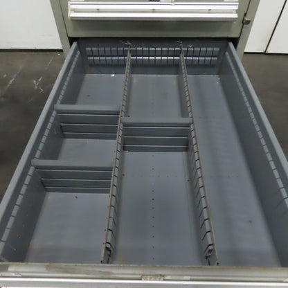 Stanley Vidmar 8 Drawer Small Parts Tools Storage Shop Cabinet 22.5" x 28" x 59"
