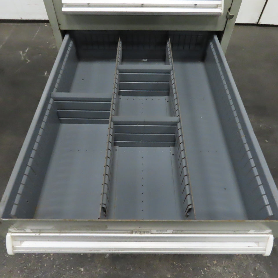 Stanley Vidmar 8 Drawer Small Parts Tools Storage Shop Cabinet 22.5" x 28" x 59"