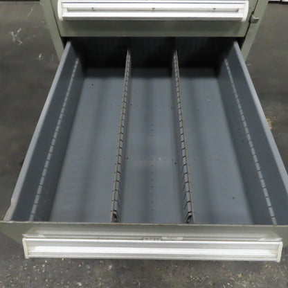 Stanley Vidmar 8 Drawer Small Parts Tools Storage Shop Cabinet 22.5" x 28" x 59"