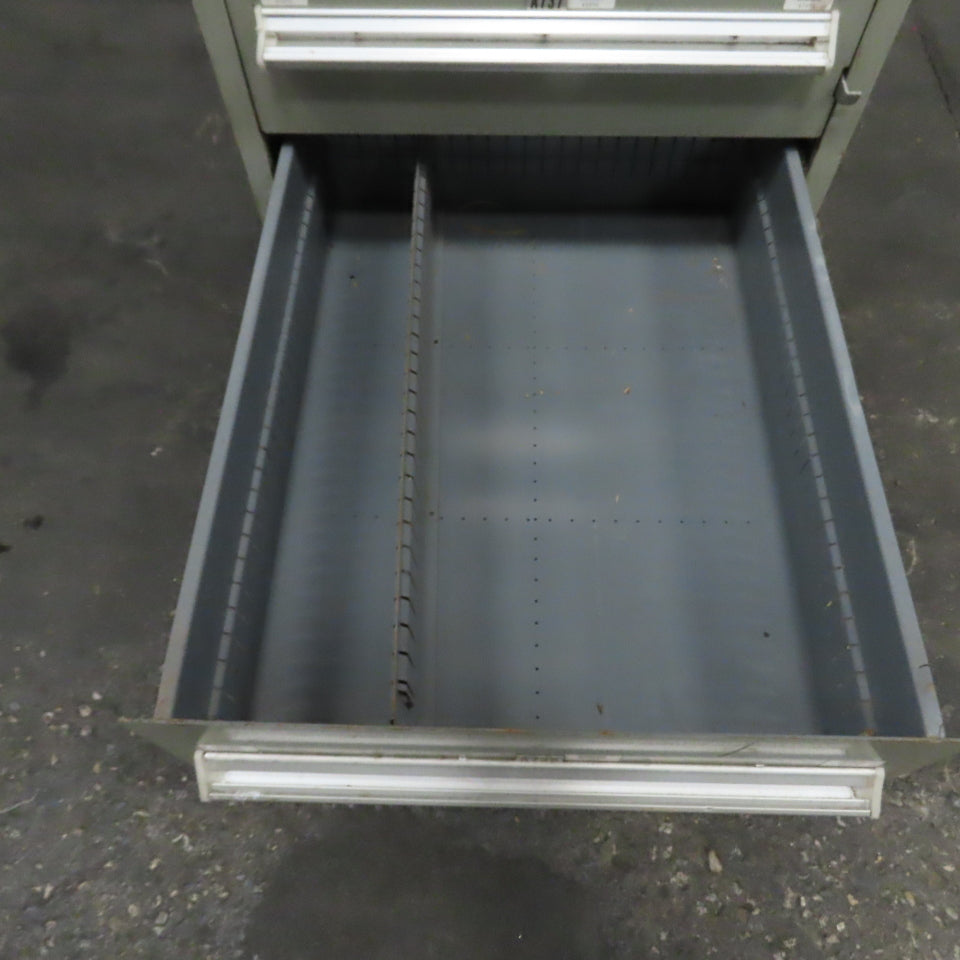 Stanley Vidmar 8 Drawer Small Parts Tools Storage Shop Cabinet 22.5" x 28" x 59"