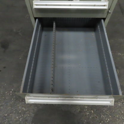 Stanley Vidmar 8 Drawer Small Parts Tools Storage Shop Cabinet 22.5" x 28" x 59"