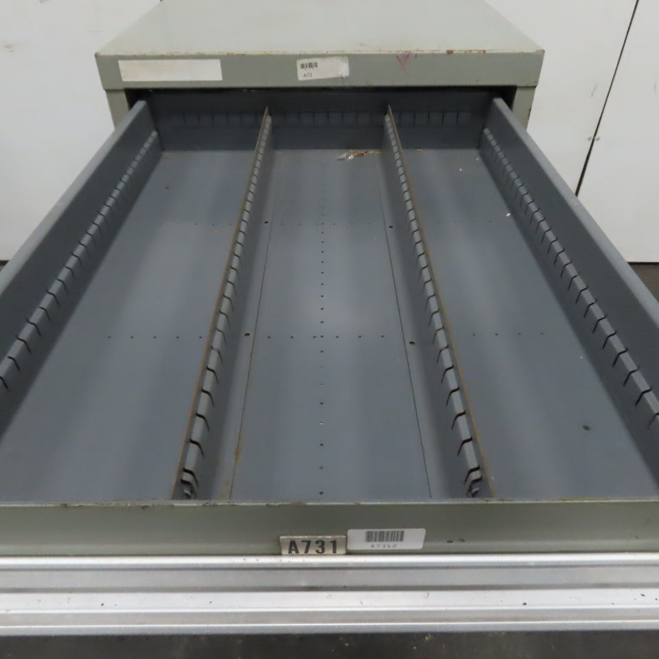Stanley Vidmar 8 Drawer Small Parts Tools Storage Shop Cabinet 22.5" x 28" x 59"
