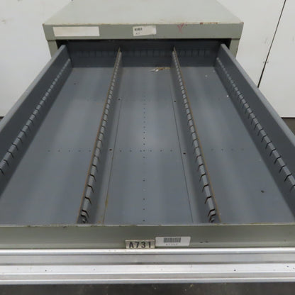 Stanley Vidmar 8 Drawer Small Parts Tools Storage Shop Cabinet 22.5" x 28" x 59"
