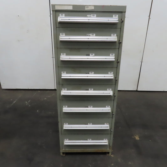 Stanley Vidmar 8 Drawer Small Parts Tools Storage Shop Cabinet 22.5" x 28" x 59"