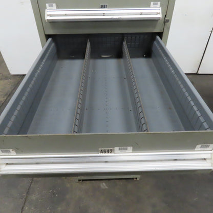 Stanley Vidmar 8 Drawer Small Parts Tools Storage Shop Cabinet 22.5" x 28" x 59"