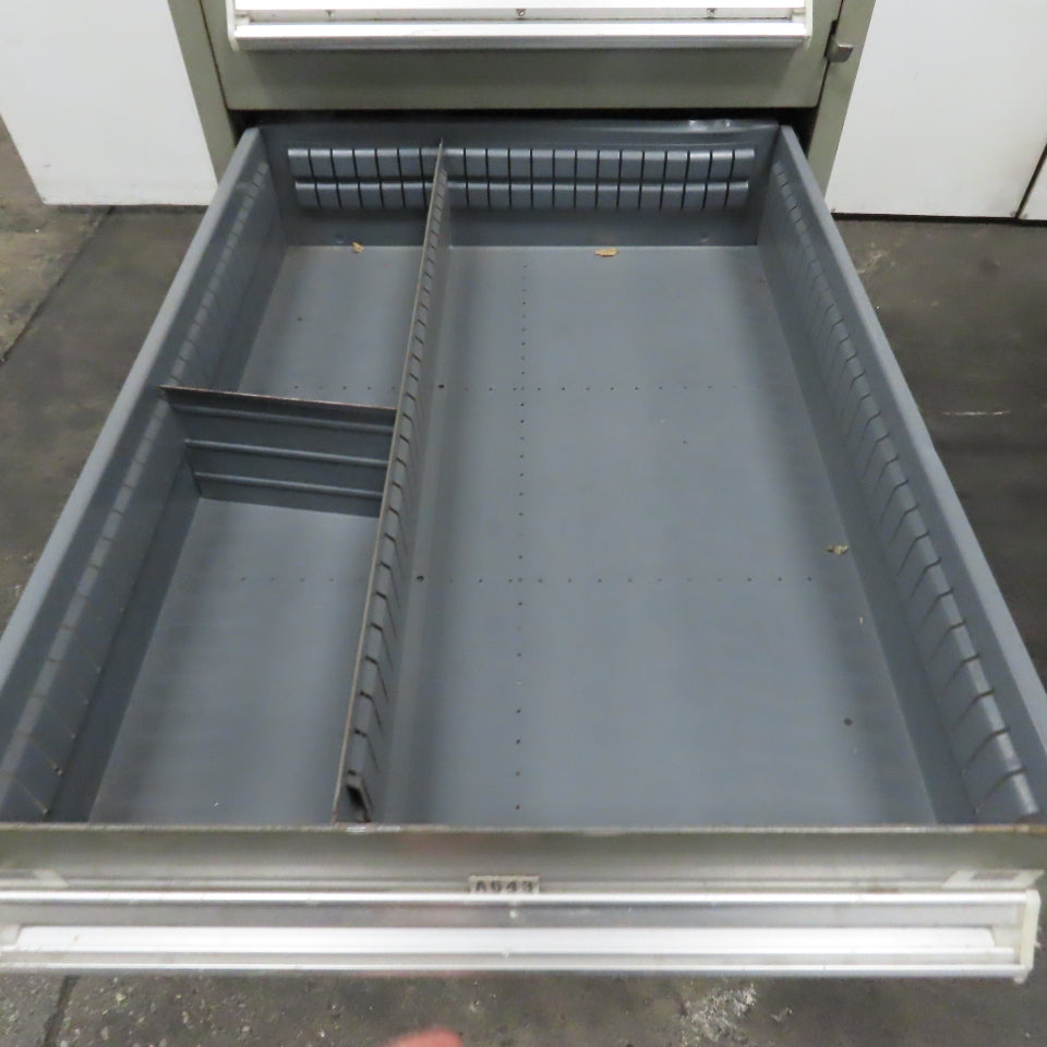 Stanley Vidmar 8 Drawer Small Parts Tools Storage Shop Cabinet 22.5" x 28" x 59"